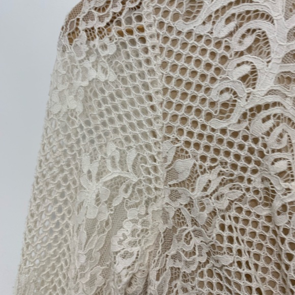 SHEIKE White Romance Lace Long Sleeve Onesie Romper Playsuit - Picture 6 of 14